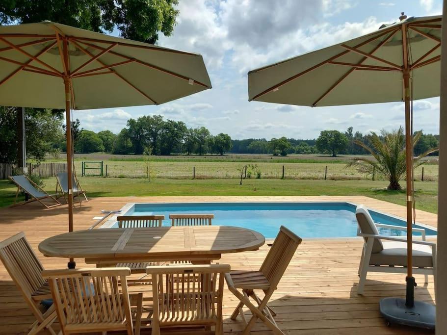 Maison Neuve Avec Piscine Chauffee, 4 Kms De Contis Plage Saint-Julien-en-Born Bagian luar foto